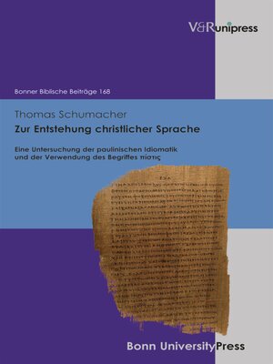 cover image of Zur Entstehung christlicher Sprache